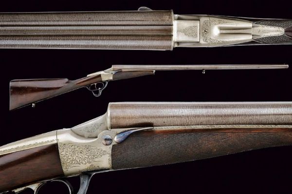 Doppietta a percussione centrale brevetto Celerier  - Asta Rare Armi Antiche e Militaria da tutto il mondo - Associazione Nazionale - Case d'Asta italiane