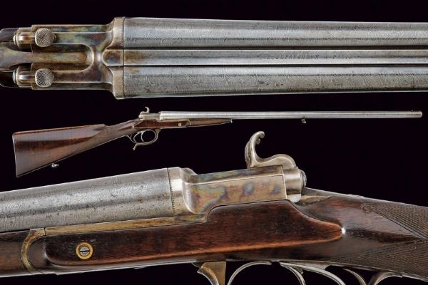 Doppietta a percussione centrale di Lefaucheux  - Asta Rare Armi Antiche e Militaria da tutto il mondo - Associazione Nazionale - Case d'Asta italiane