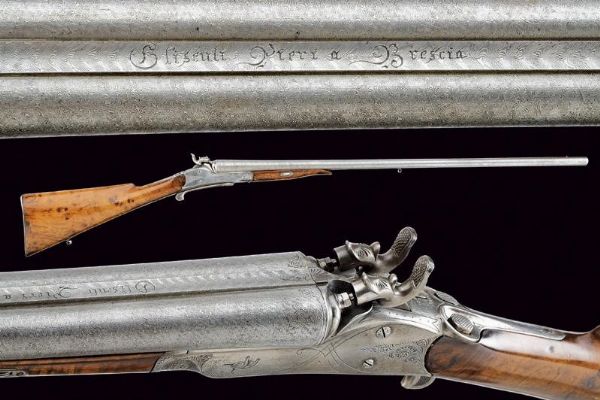Rarissima doppietta Glisenti Pieri  - Asta Rare Armi Antiche e Militaria da tutto il mondo - Associazione Nazionale - Case d'Asta italiane