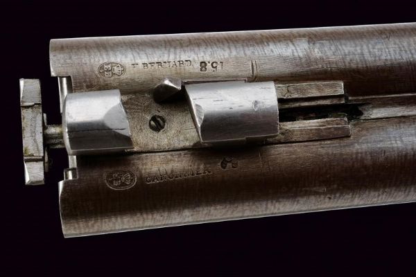 Rarissimo fucile a retrocarica a tre canne di Laine  - Asta Rare Armi Antiche e Militaria da tutto il mondo - Associazione Nazionale - Case d'Asta italiane