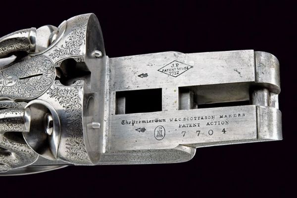 Bellissima doppietta a percussione centrale a cani esterni di W. & C. Scott & Sons  - Asta Rare Armi Antiche e Militaria da tutto il mondo - Associazione Nazionale - Case d'Asta italiane