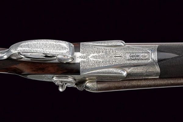 Bellissima doppietta a percussione centrale a cani esterni di W. & C. Scott & Sons  - Asta Rare Armi Antiche e Militaria da tutto il mondo - Associazione Nazionale - Case d'Asta italiane