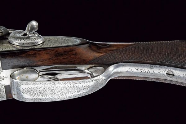 Bellissima doppietta a percussione centrale a cani esterni di W. & C. Scott & Sons  - Asta Rare Armi Antiche e Militaria da tutto il mondo - Associazione Nazionale - Case d'Asta italiane