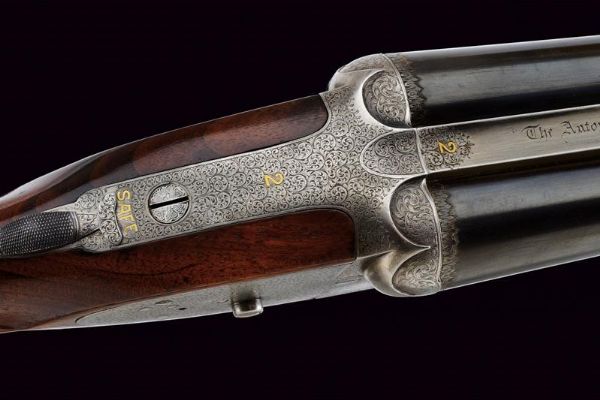 Rara doppietta a percussione centrale di James Woodward & Sons  - Asta Rare Armi Antiche e Militaria da tutto il mondo - Associazione Nazionale - Case d'Asta italiane