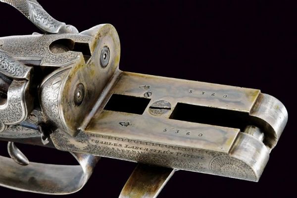 Bella doppietta a percussione centrale a cani esterni di Lancaster  - Asta Rare Armi Antiche e Militaria da tutto il mondo - Associazione Nazionale - Case d'Asta italiane
