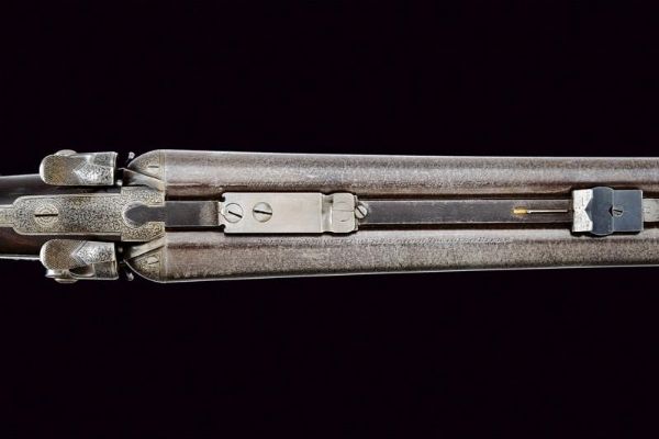 Bella doppietta a percussione centrale a cani esterni di Lancaster  - Asta Rare Armi Antiche e Militaria da tutto il mondo - Associazione Nazionale - Case d'Asta italiane