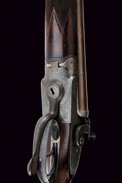 Doppietta a percussione centrale di Moore & Grey  - Asta Rare Armi Antiche e Militaria da tutto il mondo - Associazione Nazionale - Case d'Asta italiane