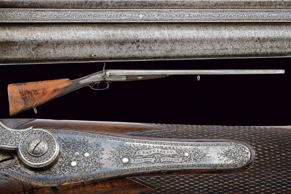 Bella doppietta a percussione centrale a cani esterni di Lancaster  - Asta Rare Armi Antiche e Militaria da tutto il mondo - Associazione Nazionale - Case d'Asta italiane