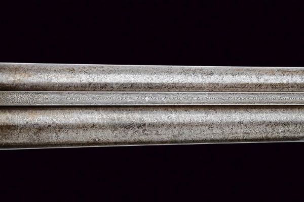 Bella doppietta a percussione centrale a cani esterni di Lancaster  - Asta Rare Armi Antiche e Militaria da tutto il mondo - Associazione Nazionale - Case d'Asta italiane