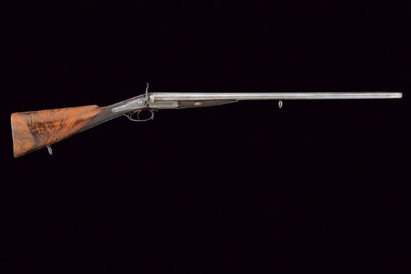 Bella doppietta a percussione centrale a cani esterni di Lancaster  - Asta Rare Armi Antiche e Militaria da tutto il mondo - Associazione Nazionale - Case d'Asta italiane