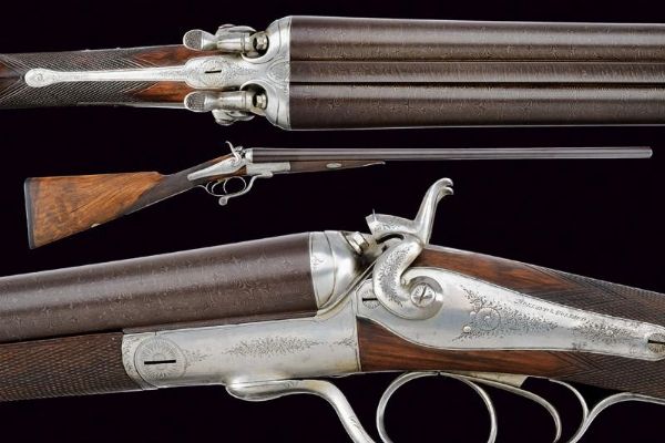 Doppietta a percussione centrale a cani esterni di Holland & Holland  - Asta Rare Armi Antiche e Militaria da tutto il mondo - Associazione Nazionale - Case d'Asta italiane