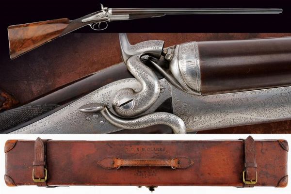 Doppietta a percussione centrale a cani esterni di Boss & Co  - Asta Rare Armi Antiche e Militaria da tutto il mondo - Associazione Nazionale - Case d'Asta italiane