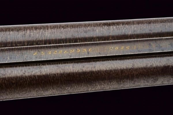 Rarissima doppietta a percussione centrale a cani esterni di Alessandro Toschi  - Asta Rare Armi Antiche e Militaria da tutto il mondo - Associazione Nazionale - Case d'Asta italiane