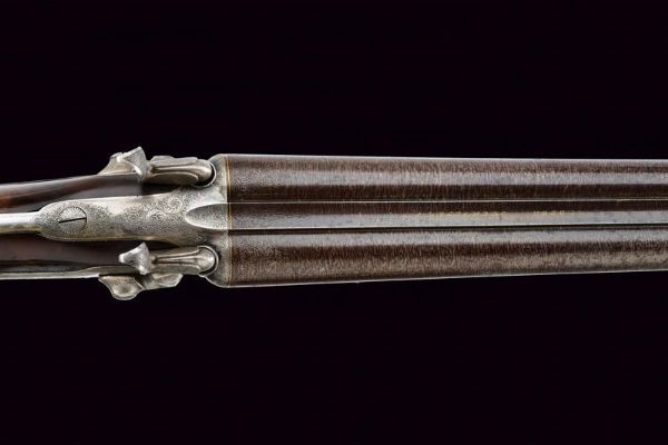Rarissima doppietta a percussione centrale a cani esterni di Alessandro Toschi  - Asta Rare Armi Antiche e Militaria da tutto il mondo - Associazione Nazionale - Case d'Asta italiane