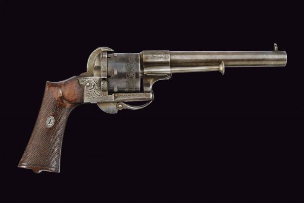 Bel revolver Lefaucheux a spillo  - Asta Rare Armi Antiche e Militaria da tutto il mondo - Associazione Nazionale - Case d'Asta italiane
