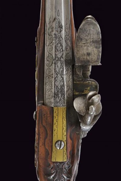 Bella pistola a pietra focaia da fonda di Zanoni  - Asta Rare Armi Antiche e Militaria da tutto il mondo - Associazione Nazionale - Case d'Asta italiane