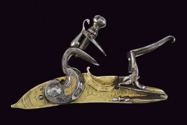 Interessante batteria a pietra focaia  - Asta Rare Armi Antiche e Militaria da tutto il mondo - Associazione Nazionale - Case d'Asta italiane