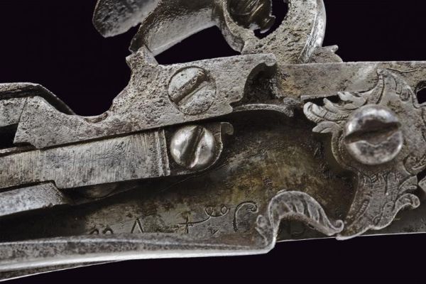 Bella batteria alla fiorentina di Francesco Antonio Corsini  - Asta Rare Armi Antiche e Militaria da tutto il mondo - Associazione Nazionale - Case d'Asta italiane