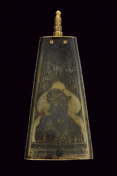 Bellissima fiasca da polvere  - Asta Rare Armi Antiche e Militaria da tutto il mondo - Associazione Nazionale - Case d'Asta italiane