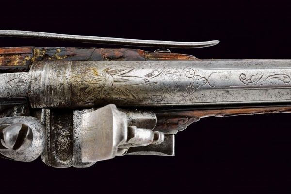 Elegante pistola alla fiorentina  - Asta Rare Armi Antiche e Militaria da tutto il mondo - Associazione Nazionale - Case d'Asta italiane