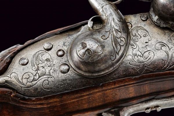 Elegante pistola alla fiorentina  - Asta Rare Armi Antiche e Militaria da tutto il mondo - Associazione Nazionale - Case d'Asta italiane
