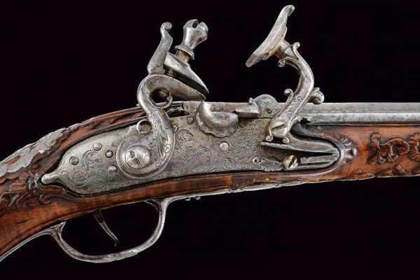 Elegante pistola alla fiorentina  - Asta Rare Armi Antiche e Militaria da tutto il mondo - Associazione Nazionale - Case d'Asta italiane