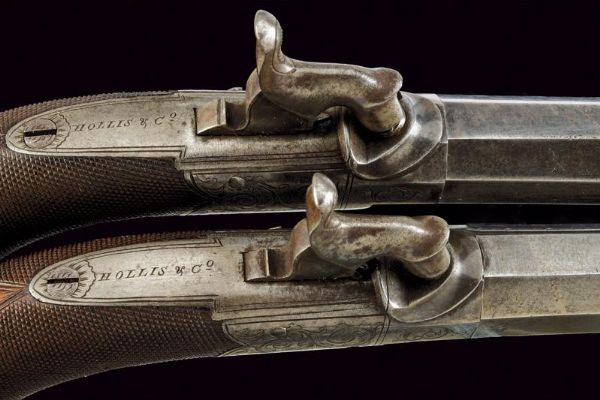Paio di mazzagatti a luminello di Hollis & Co.  - Asta Rare Armi Antiche e Militaria da tutto il mondo - Associazione Nazionale - Case d'Asta italiane