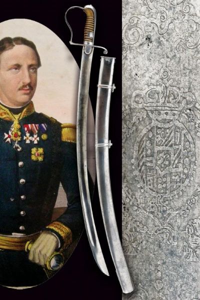 Sciabola da colonnello onorario degli ussari della guardia appartenuta al re Francesco II  - Asta Rare Armi Antiche e Militaria da tutto il mondo - Associazione Nazionale - Case d'Asta italiane