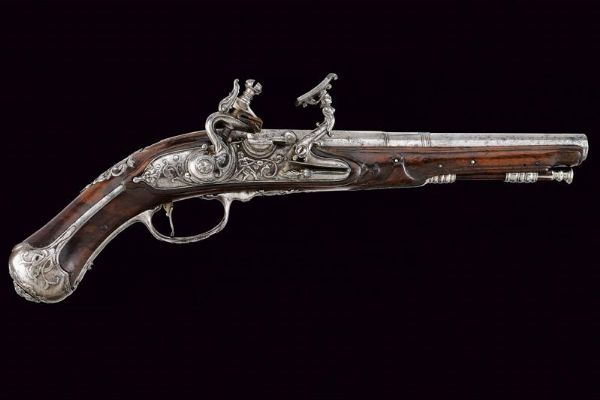 Rara pistola alla fiorentina con canna rigata  - Asta Rare Armi Antiche e Militaria da tutto il mondo - Associazione Nazionale - Case d'Asta italiane