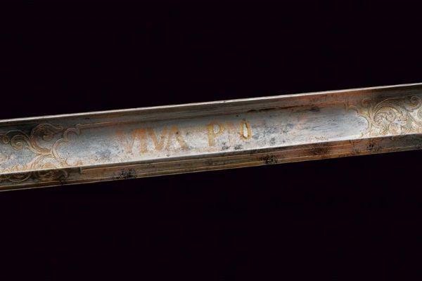 Spada da comandante della Guardia Nobile  - Asta Rare Armi Antiche e Militaria da tutto il mondo - Associazione Nazionale - Case d'Asta italiane