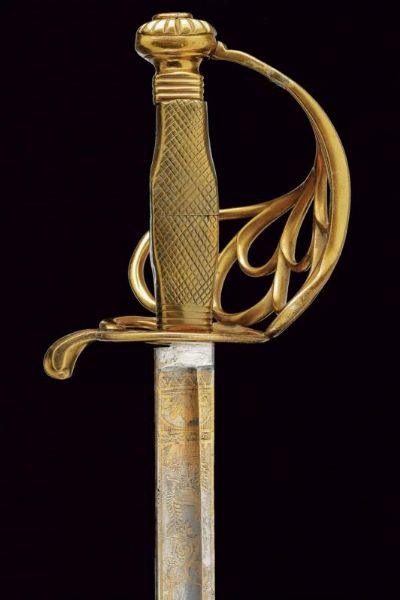 Spada da comandante della Guardia Nobile  - Asta Rare Armi Antiche e Militaria da tutto il mondo - Associazione Nazionale - Case d'Asta italiane
