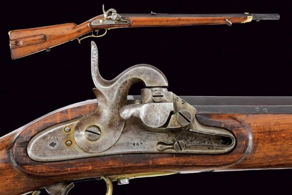 Raro Jagerstutzen Mod. 1842 con sistema Augustin  - Asta Rare Armi Antiche e Militaria da tutto il mondo - Associazione Nazionale - Case d'Asta italiane