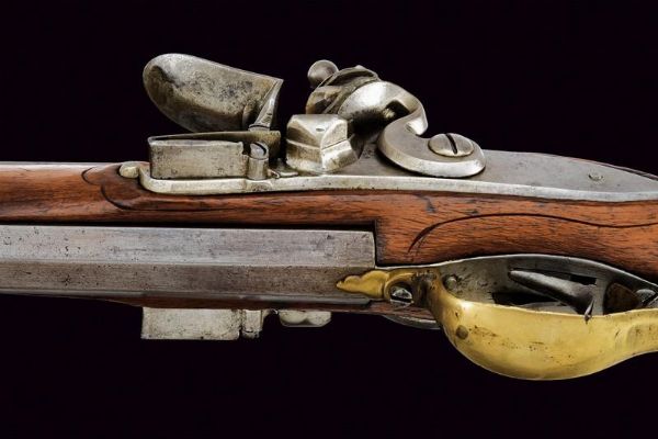 Raro Doppelstutzen Mod. 1768 a pietra focaia firmato Michael Spock  - Asta Rare Armi Antiche e Militaria da tutto il mondo - Associazione Nazionale - Case d'Asta italiane