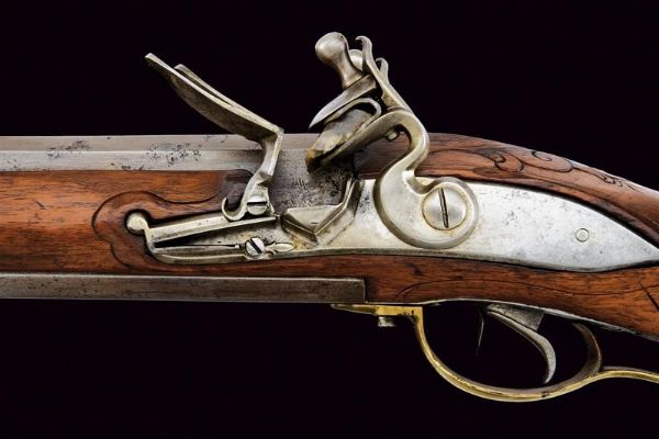 Raro Doppelstutzen Mod. 1768 a pietra focaia firmato Michael Spock  - Asta Rare Armi Antiche e Militaria da tutto il mondo - Associazione Nazionale - Case d'Asta italiane