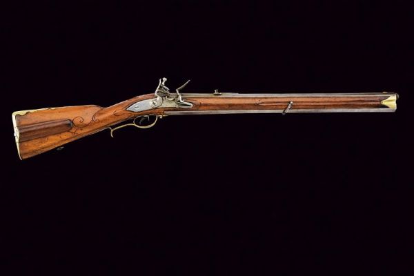 Raro Doppelstutzen Mod. 1768 a pietra focaia firmato Michael Spock  - Asta Rare Armi Antiche e Militaria da tutto il mondo - Associazione Nazionale - Case d'Asta italiane