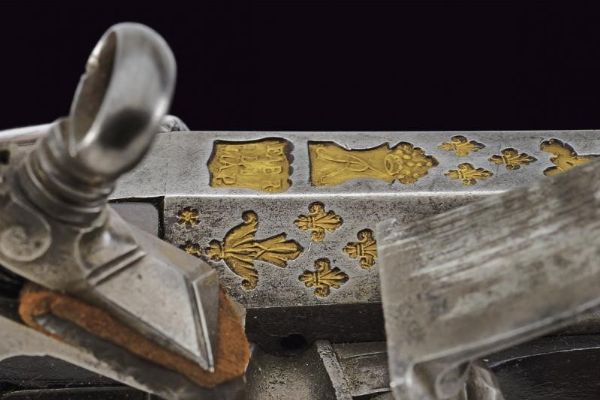 Bel paio di pistole a pietra focaia alla micheletta da ufficiale  - Asta Rare Armi Antiche e Militaria da tutto il mondo - Associazione Nazionale - Case d'Asta italiane