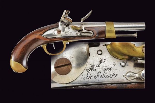 Pistola a pietra focaia AN XIII  - Asta Rare Armi Antiche e Militaria da tutto il mondo - Associazione Nazionale - Case d'Asta italiane