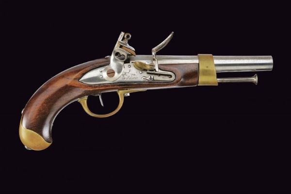 Pistola a pietra focaia AN XIII  - Asta Rare Armi Antiche e Militaria da tutto il mondo - Associazione Nazionale - Case d'Asta italiane