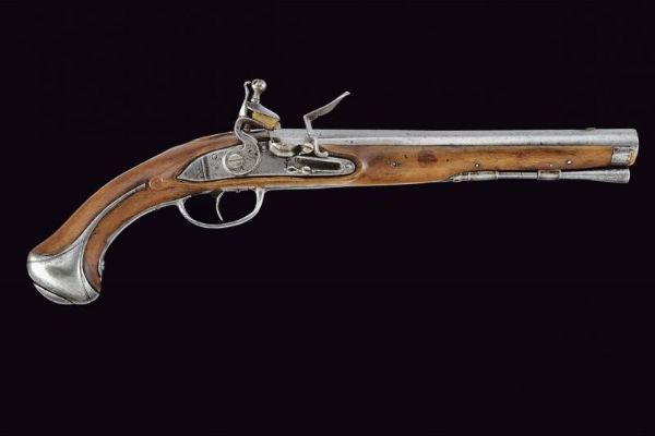 Pistola a pietra focaia  - Asta Rare Armi Antiche e Militaria da tutto il mondo - Associazione Nazionale - Case d'Asta italiane