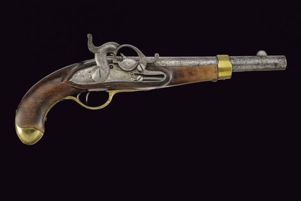 Pistola a luminello da cavalleria  - Asta Rare Armi Antiche e Militaria da tutto il mondo - Associazione Nazionale - Case d'Asta italiane