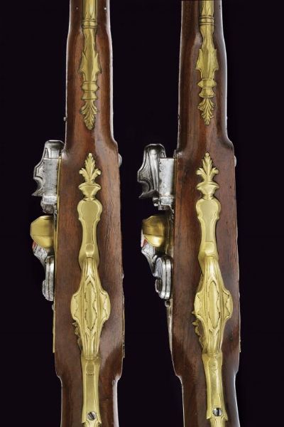 Paio di pistole a pietra focaia da fonda di Geronimo Zucoll  - Asta Rare Armi Antiche e Militaria da tutto il mondo - Associazione Nazionale - Case d'Asta italiane