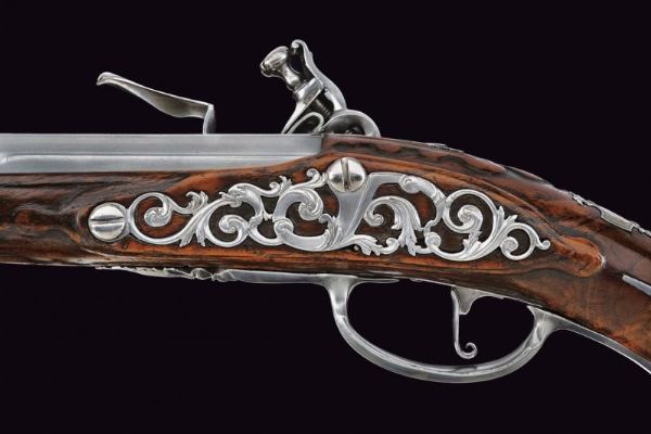 Paio di elenganti pistole a pietra focaia di Devillers  - Asta Rare Armi Antiche e Militaria da tutto il mondo - Associazione Nazionale - Case d'Asta italiane