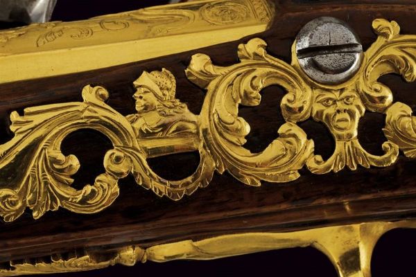 Raro paio di pistole a pietra focaia di Daniel Thiermay appartenute al Duca di Wurttemberg  - Asta Rare Armi Antiche e Militaria da tutto il mondo - Associazione Nazionale - Case d'Asta italiane