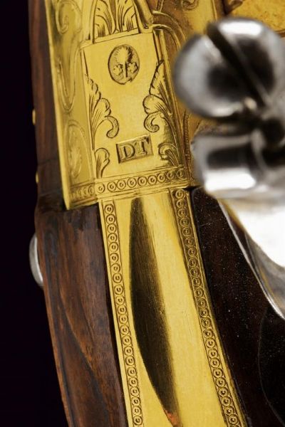 Raro paio di pistole a pietra focaia di Daniel Thiermay appartenute al Duca di Wurttemberg  - Asta Rare Armi Antiche e Militaria da tutto il mondo - Associazione Nazionale - Case d'Asta italiane