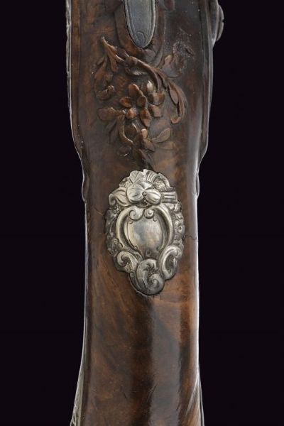Pistola di Rousset ridotta a luminello, con fornimenti in argento  - Asta Rare Armi Antiche e Militaria da tutto il mondo - Associazione Nazionale - Case d'Asta italiane