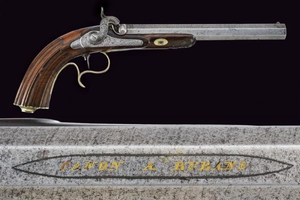 Pistola da tiro a luminello  - Asta Rare Armi Antiche e Militaria da tutto il mondo - Associazione Nazionale - Case d'Asta italiane