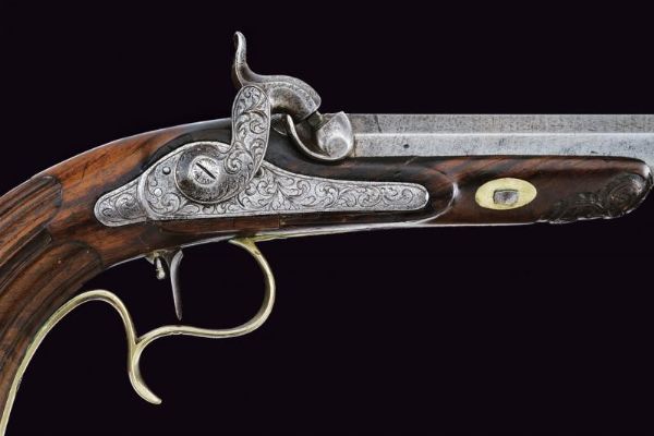 Pistola da tiro a luminello  - Asta Rare Armi Antiche e Militaria da tutto il mondo - Associazione Nazionale - Case d'Asta italiane