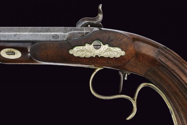 Pistola da tiro a luminello  - Asta Rare Armi Antiche e Militaria da tutto il mondo - Associazione Nazionale - Case d'Asta italiane