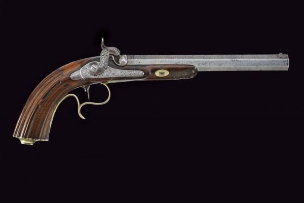 Pistola da tiro a luminello  - Asta Rare Armi Antiche e Militaria da tutto il mondo - Associazione Nazionale - Case d'Asta italiane