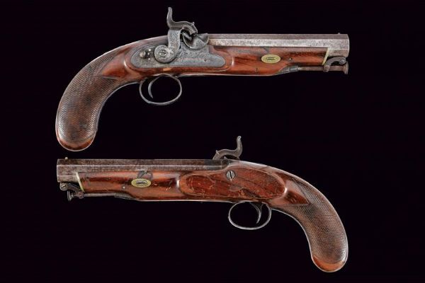 Paio di pistole a luminello  - Asta Rare Armi Antiche e Militaria da tutto il mondo - Associazione Nazionale - Case d'Asta italiane